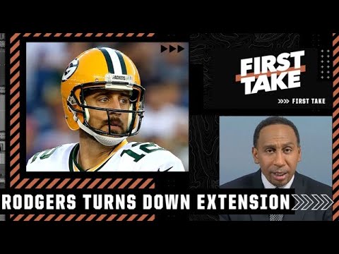 Stephen A. reacts to Aaron Rodgers turning down a 2-year extension with the Packers | First Take