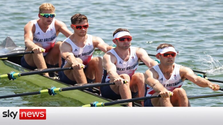 Team GB rowing silver medallists talk to Sky