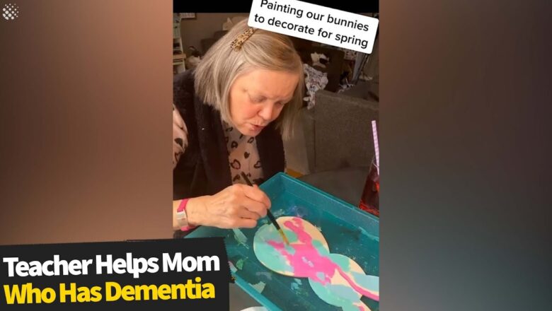 Teacher takes care of her mom living with dementia through arts and crafts