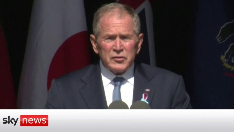 Former US President George W. Bush gives speech on 9/11 anniversary