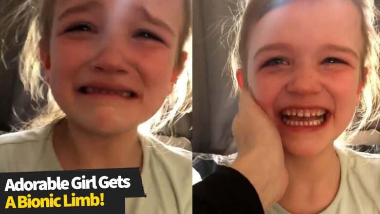 Girl bursts into tears when she finds she’s getting a bionic limb