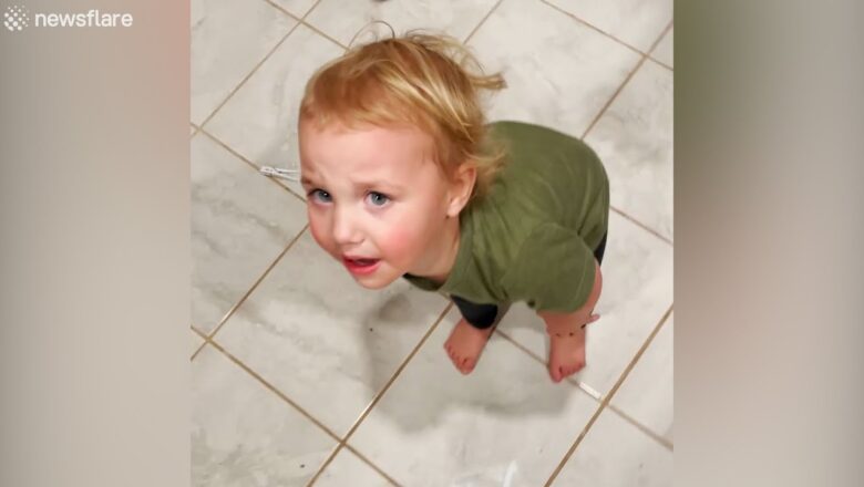 “I just want a shower!” Funny toddler struggles to explain to his mom