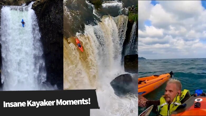 Kayaker has a TERRIFYING experience in the open sea