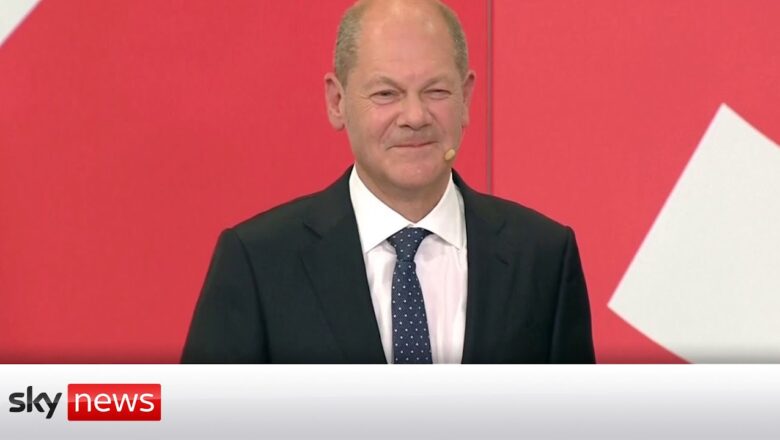 SDP leader Olaf Scholz says people in Germany voted for ‘change’