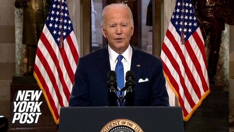 Biden bashes Trump, pushes federal election bill on Capitol riot anniversary | New York Post