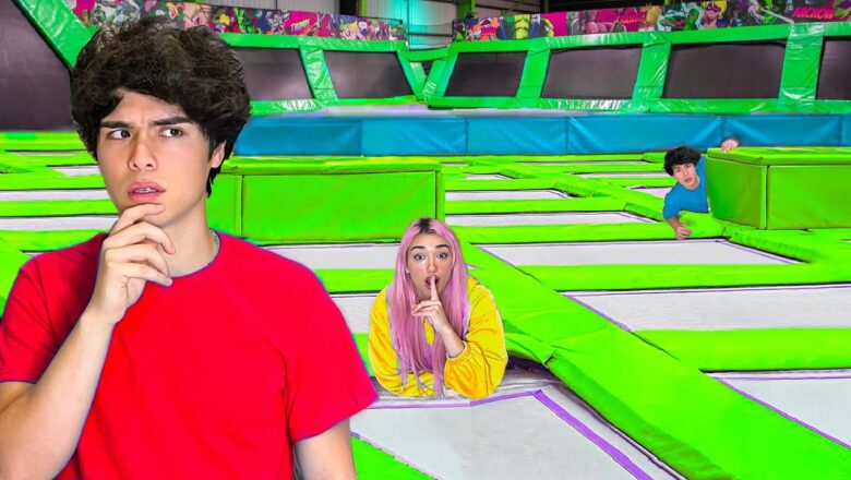 $50,000 EXTREME HIDE & SEEK IN TRAMPOLINE PARK!!