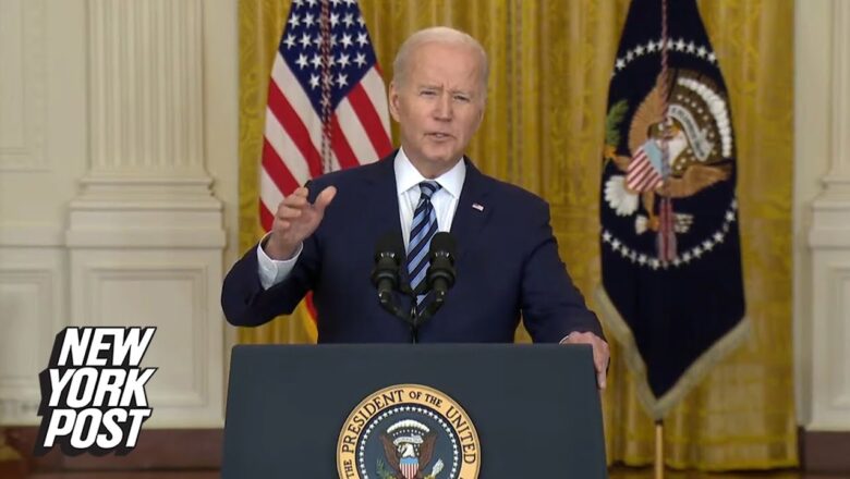 Biden slams Ukraine invasion as he reveals new sanctions that leave Putin untouched | New York Post