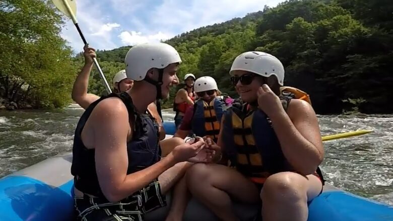 Man drops ring proposing in the rapids | The Rapids of Love: Epic Video Moments