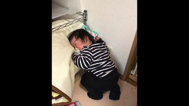 Toddler Trying To Stay Awake In A Hilarious Way