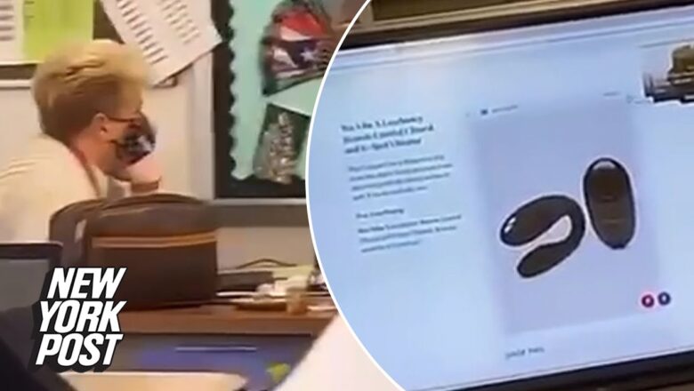 Video shows LI substitute teacher’s sex toy slip-up during lecture | New York Post