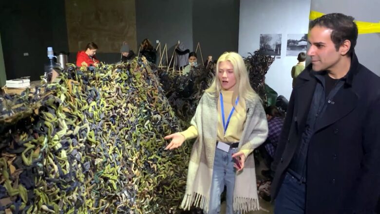 CTV News in Ukraine: Making military camouflage in a museum