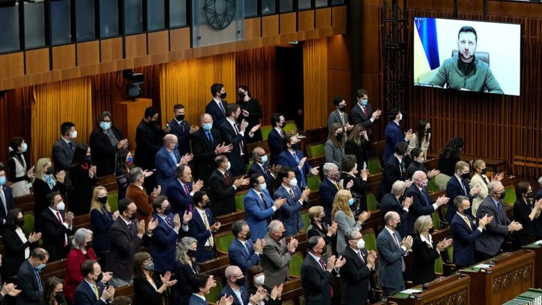 Zelensky receives 3-minute standing ovation after addressing Canada’s Parliament