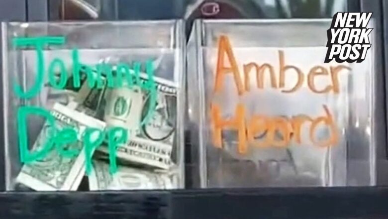 Depp vs. Heard tip jars spark controversy at Starbucks drive-thru | New York Post