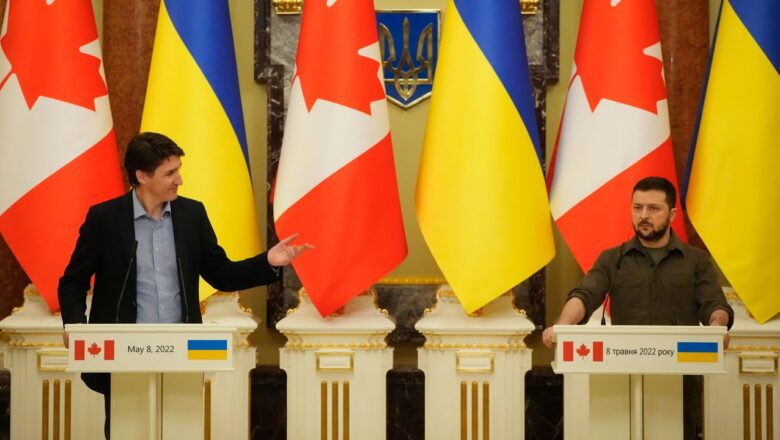 Trudeau meets with Zelenskyy, announces more military supports for Ukraine, sanctions on Russians