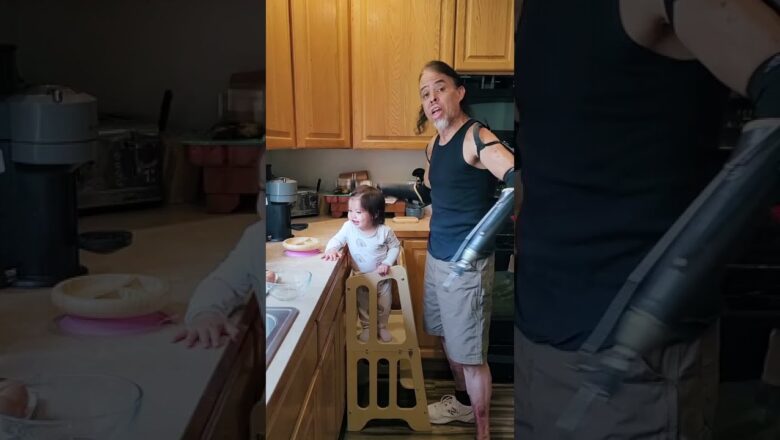 Grandpa Cooks Granddaughter’s Favourite Omelet With Prosthetic Hands