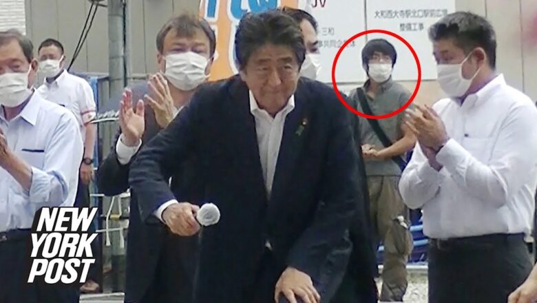 Shinzo Abe’s suspected assassin pictured behind him before killing | New York Post