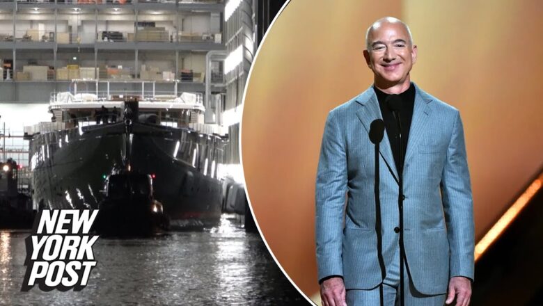 Jeff Bezos’ unfinished mega yacht towed away after bridge drama, threats of egging | New York Post