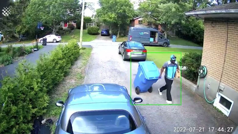 Kind Amazon delivery driver brings trash can back for homeowner