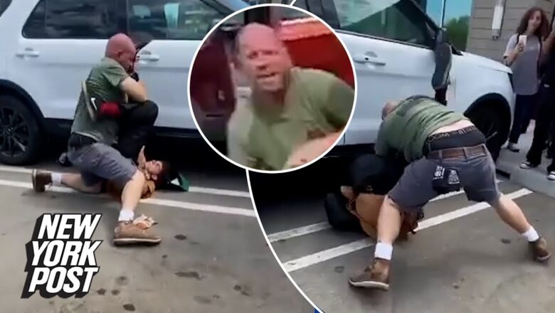 Wild video captures teenager, man brawling outside California coffee shop | New York Post