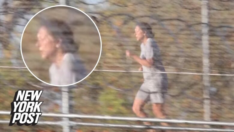 Back on the run! Ghislaine Maxwell seen laughing, jogging on prison track | New York Post