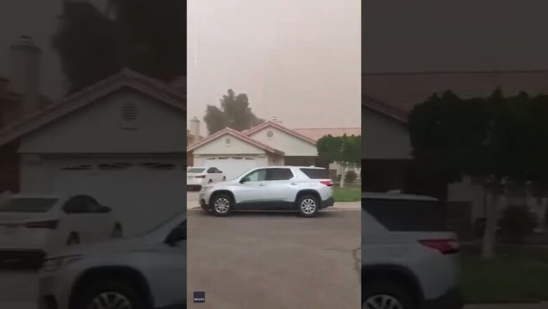 Dust storm looms over California highways, suburbs | USA TODAY #Shorts
