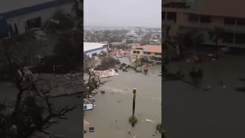 Hurricane Ian storm surge floods Fort Myers | USA TODAY #Shorts