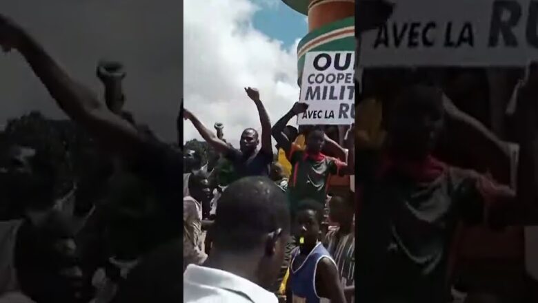 Protesters celebrate military coup in Burkina Faso | USA TODAY #Shorts
