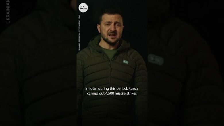 Zelenskyy on Russian drones: ‘We will knock down more’ | USA TODAY #Shorts