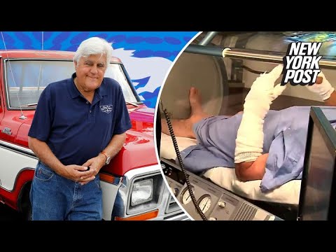 Bandaged Jay Leno seen treating third-degree burns in hyperbaric chamber | New York Post