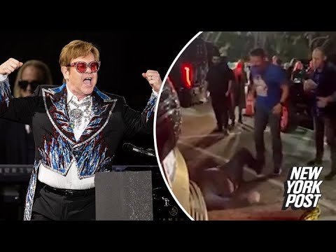 Couple brutally attacked outside Elton John concert in LA | New York Post