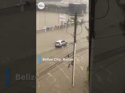 Hurricane Lisa slams Belize, ripping off roofs and causing floods | USA TODAY #Shorts