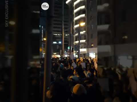 Protesters in China take to the streets over COVID lockdown policy | USA TODAY #Shorts