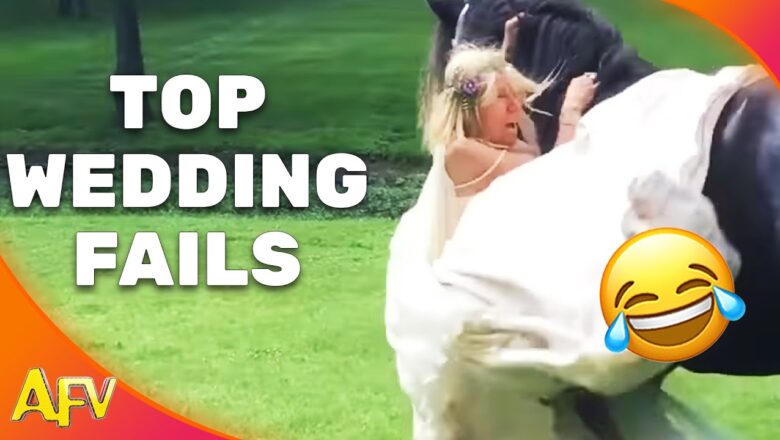 She SLIPPED on Her Dress! ? | Best Wedding Fails | AFV 2022