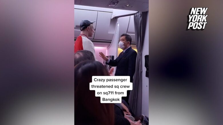 Singapore Airlines passenger filmed abusing crew member in explicit tirade | New York Post