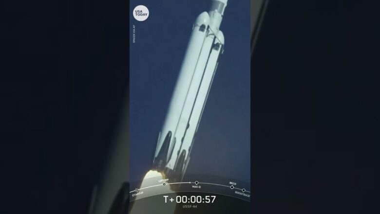 SpaceX rocket launches for secret mission, creates double sonic boom | USA TODAY #Shorts