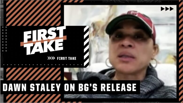 Dawn Staley admits she was shocked & cried hearing of Brittney Griner’s release | First Take