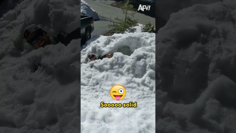 He Was So Sure It Was SOOO Solid… ? #fail #fall #winter #snow #funny #afv