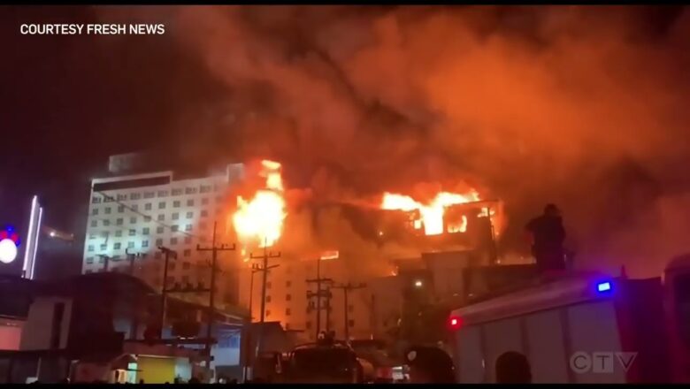 Massive fire at Cambodia hotel casino kills more than a dozen people