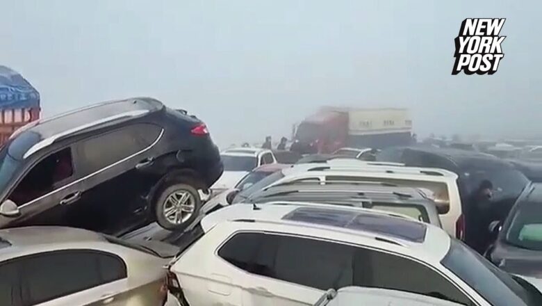 Nearly 300-car pileup on foggy bridge in China leaves one dead | New York Post