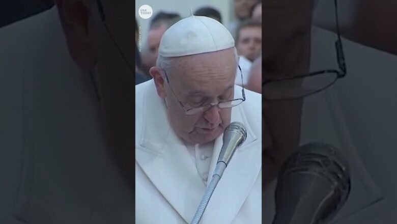 Pope cries during prayer for peace in Ukraine | USA TODAY #Shorts