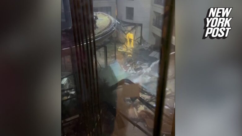 WATCH: Massive aquarium bursts, housed 1,500 tropical fish | New York Post