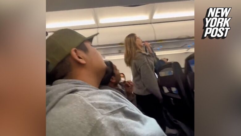 Airplane ‘Karen’ goes viral after screaming, ‘I hope y’all crash and die!’ | New York Post