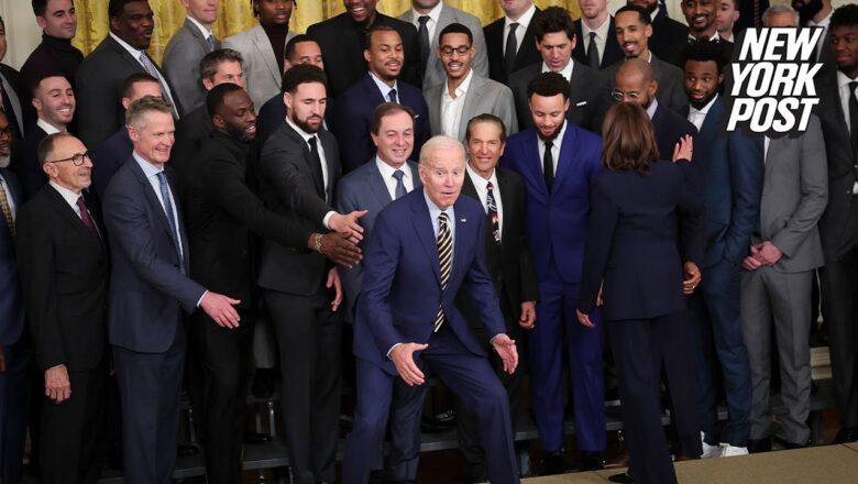Biden, Harris photo-op with Warriors team takes awkward turn: ‘I’m not doing that’ | New York Post