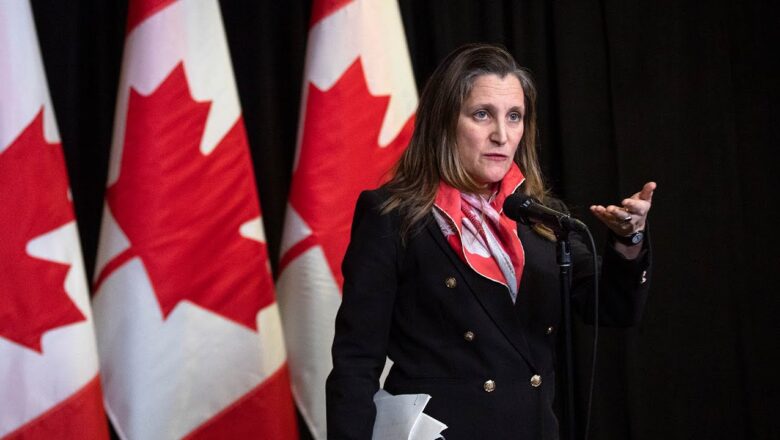 Deputy PM Chrystia Freeland tightlipped on if Canada will send tanks to Ukraine | War in Ukraine