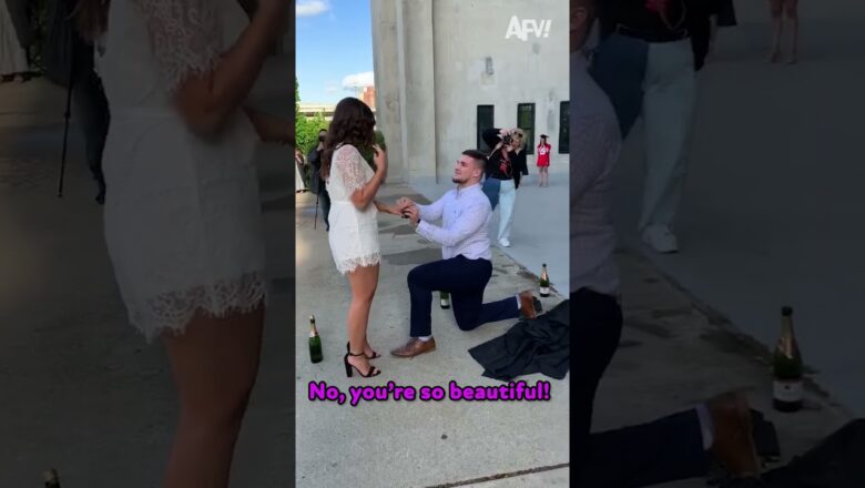 Don’t Worry, She Said Yes! ?? #proposal #funny #surprise #scare