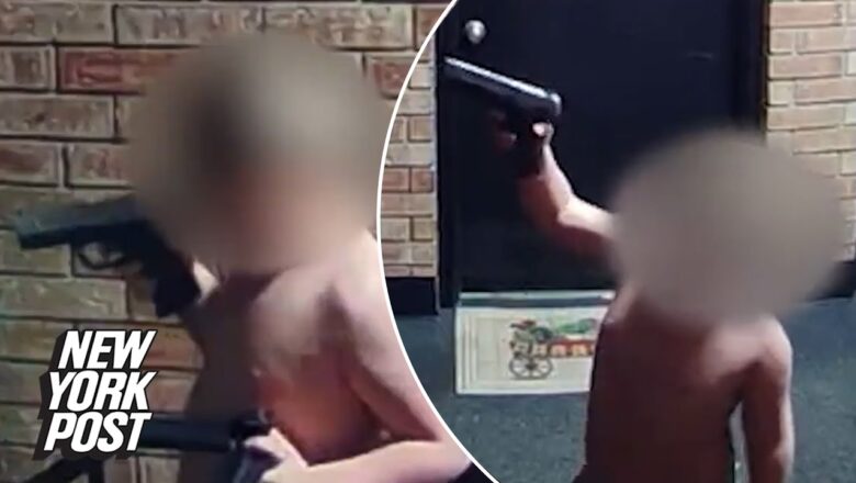 Indiana father arrested after toddler son seen waving gun on live TV | New York Post