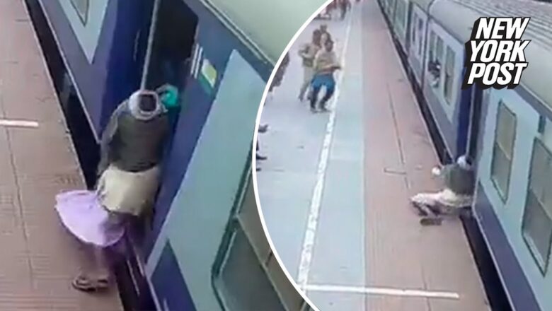 WATCH: Hero saves passenger from being pulled under the train | New York Post