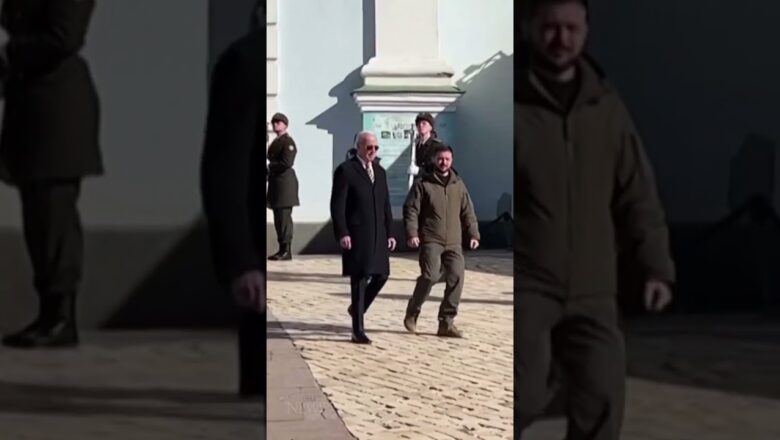 Air raid sirens blare as Biden, Zelenskyy walk through streets of Kyiv