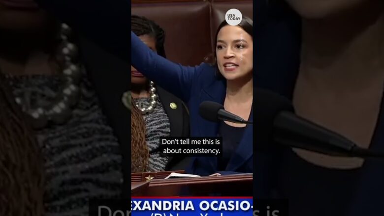 AOC defends Rep. Ilhan Omar before House vote to oust her from committee | USA TODAY #Shorts