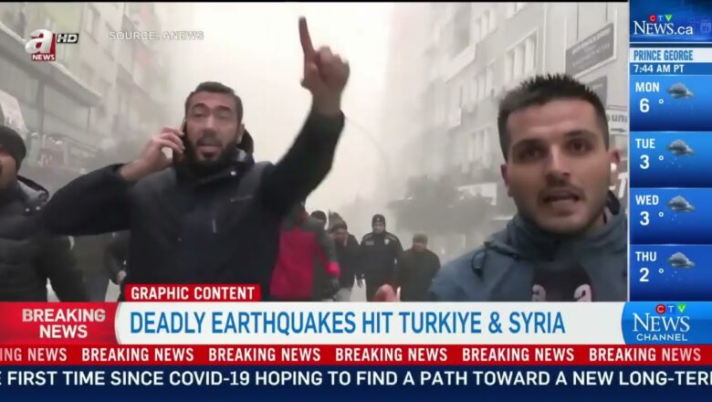 Massive earthquake strikes Turkyie during reporter’s live TV broadcast